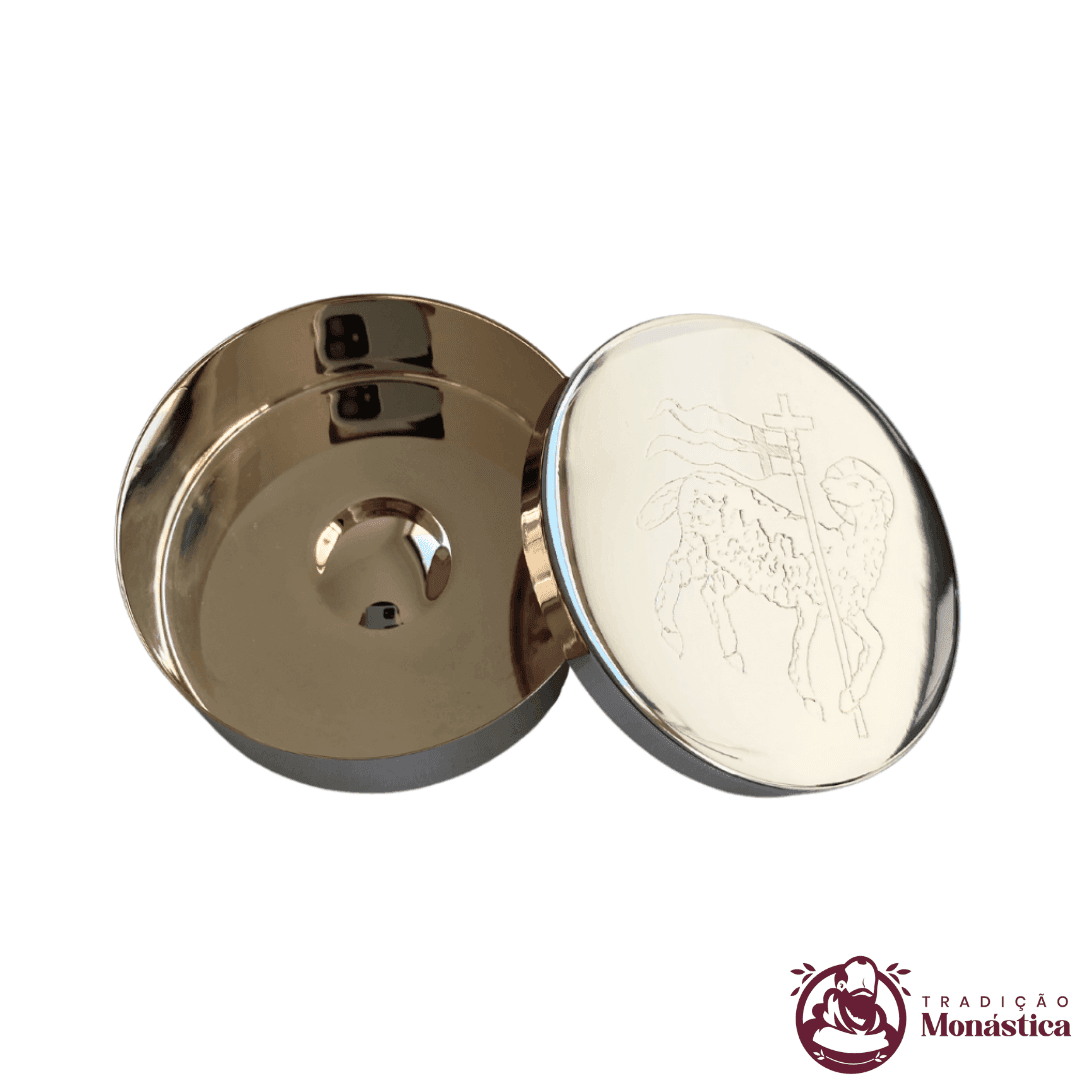 Teca para Hóstia de 7cm - Banhada em Níquel - 1