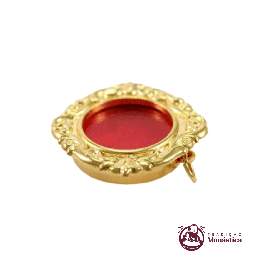 Teca para Relíquia de Santos Banhado a Ouro - TE01 - 2