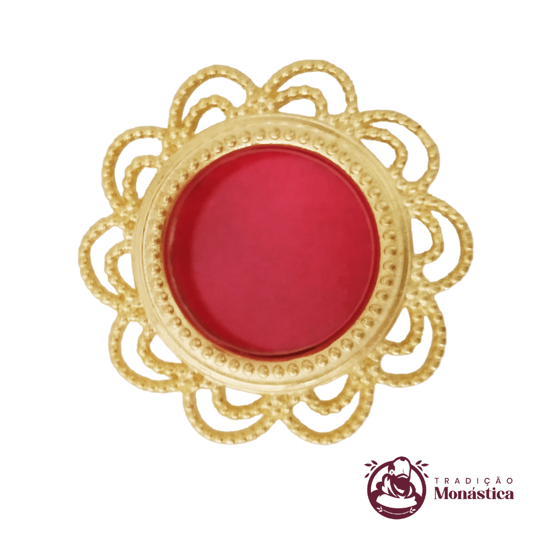 Teca para Relíquia de Santos Banhado a Ouro -TE03 Teca para Relíquia de Santos Banhado a Ouro -TE03