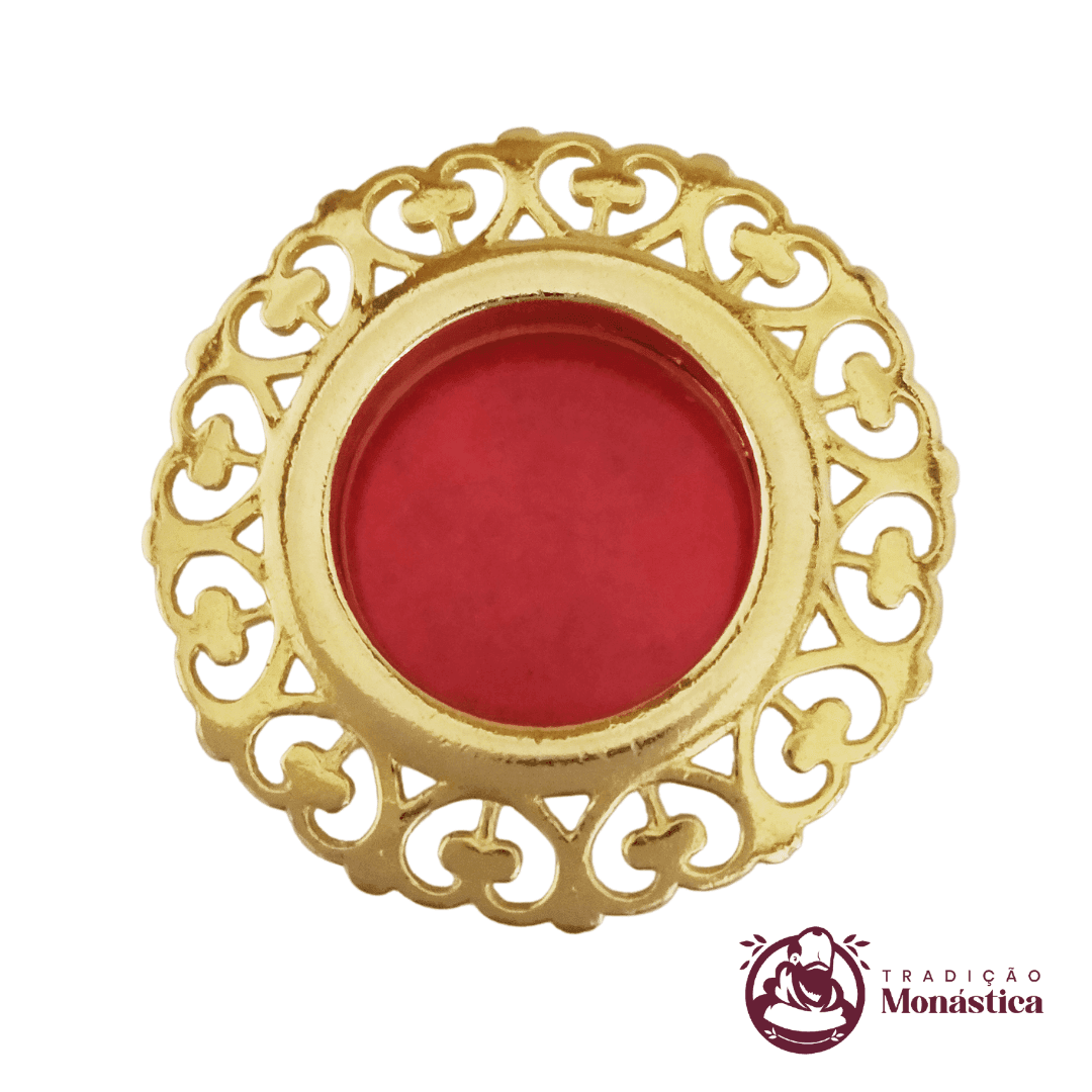 Teca para Relíquia de Santos Banhado a Ouro -TE09 - 1