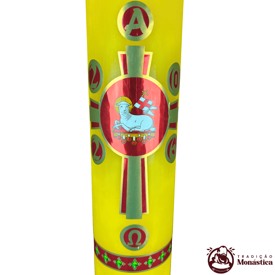 Vela Círio Pascal - Adesivo Cordeiro - 2