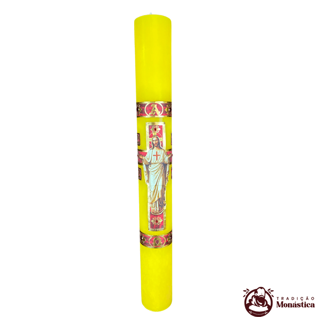 Vela Círio Pascal - Aplicação Cristo Vela Círio Pascal - Aplicação Cristo