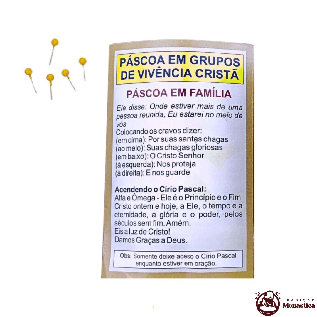 Vela Mini Círio da Família - 13,5x5cm - Cordeiro - 3