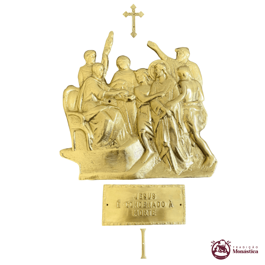 Via Sacra com 14 Estações - feita em Bronze - 1