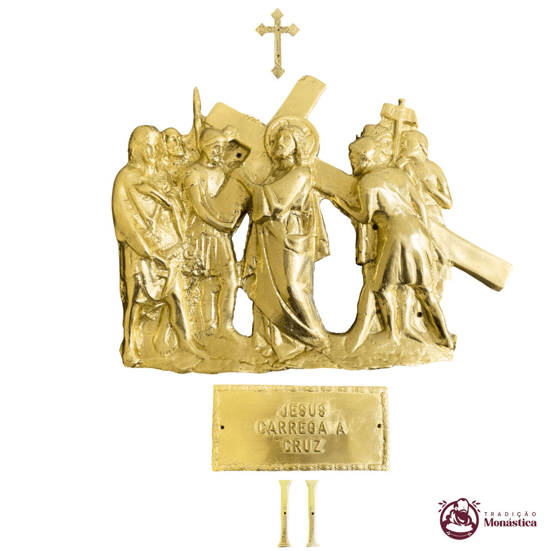 Via Sacra com 14 Estações - feita em Bronze - 2