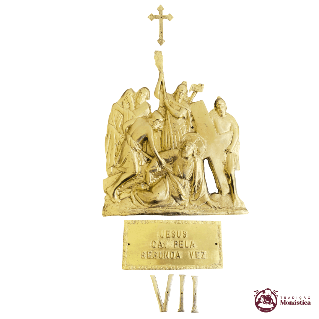 Via Sacra com 14 Estações - feita em Bronze - 7