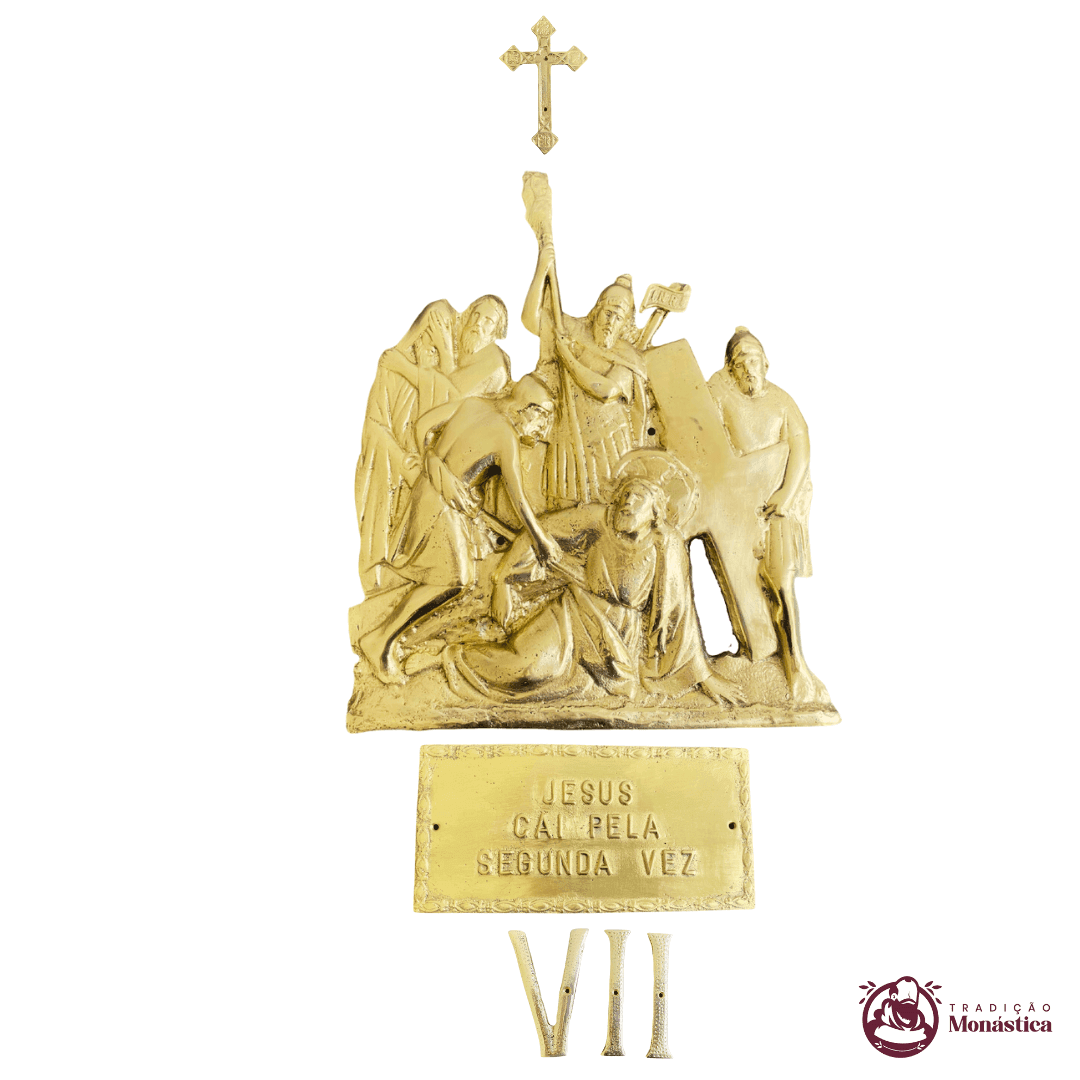 Via Sacra com 14 Estações - feita em Bronze - 7