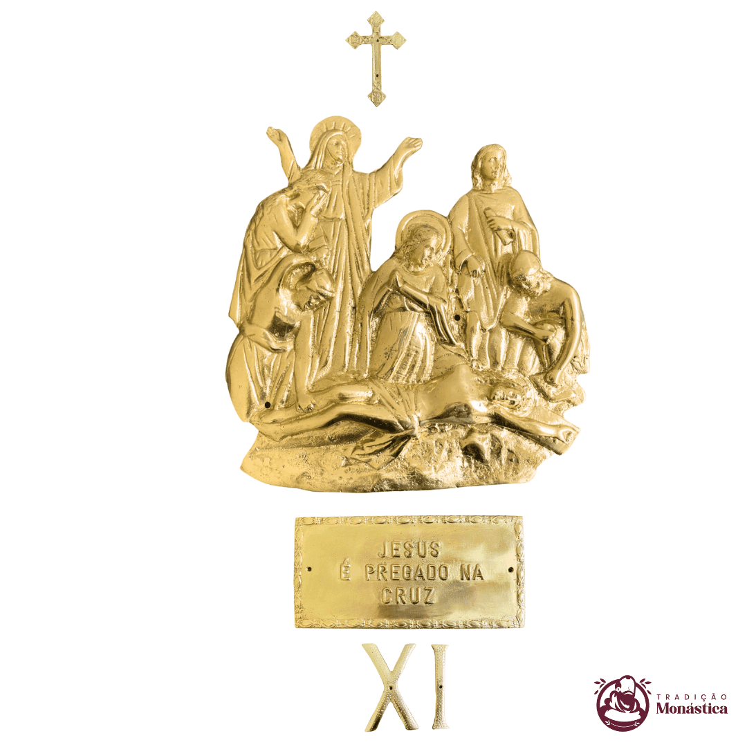 Via Sacra com 14 Estações - feita em Bronze - 11