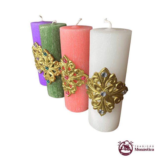 Conjunto de Velas do Advento - 20x7cm - Modelo Av04 Conjunto de Velas do Advento - 20x7cm - Modelo Av04