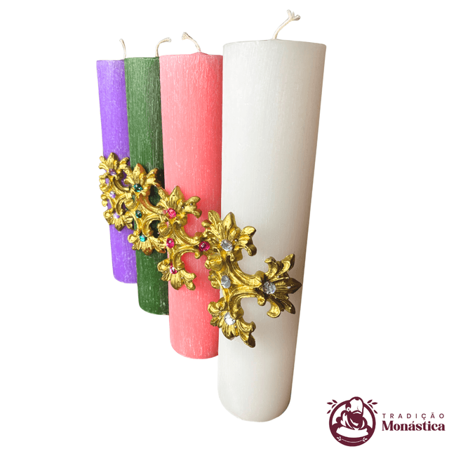 Conjunto de Velas do Advento - 30x7cm - Modelo Av03 Conjunto de Velas do Advento - 30x7cm - Modelo Av03
