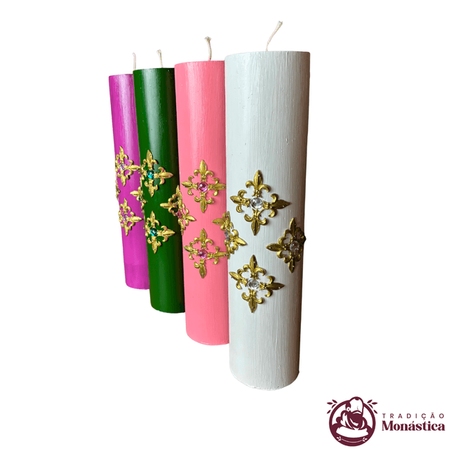 Conjunto de Velas do Advento - 30x7cm - Modelo Av02 Conjunto de Velas do Advento - 30x7cm - Modelo Av02