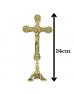 Cruz Para Altar/mesa- Bronze Polido - Igreja Católica - 34cm