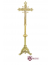 Conjunto Castiçais de Vela E Cruz de Altar - Tripé - Feito Em Bronze - Igreja